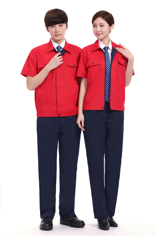 夏季短袖工作服订制