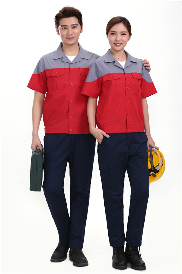 夏季短袖工作服订制